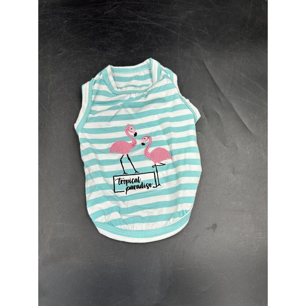 Parisian Pet Flamingos Dog Cat Clothes Tee Shirts Dog T-Shirt,